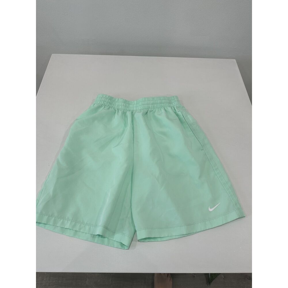 Nike Dri-FIT Youth Large Mint Green Athletic Shorts Running Activewear
